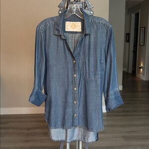 Bella Dahl TENCEL Denim Blue Blouse (XS)